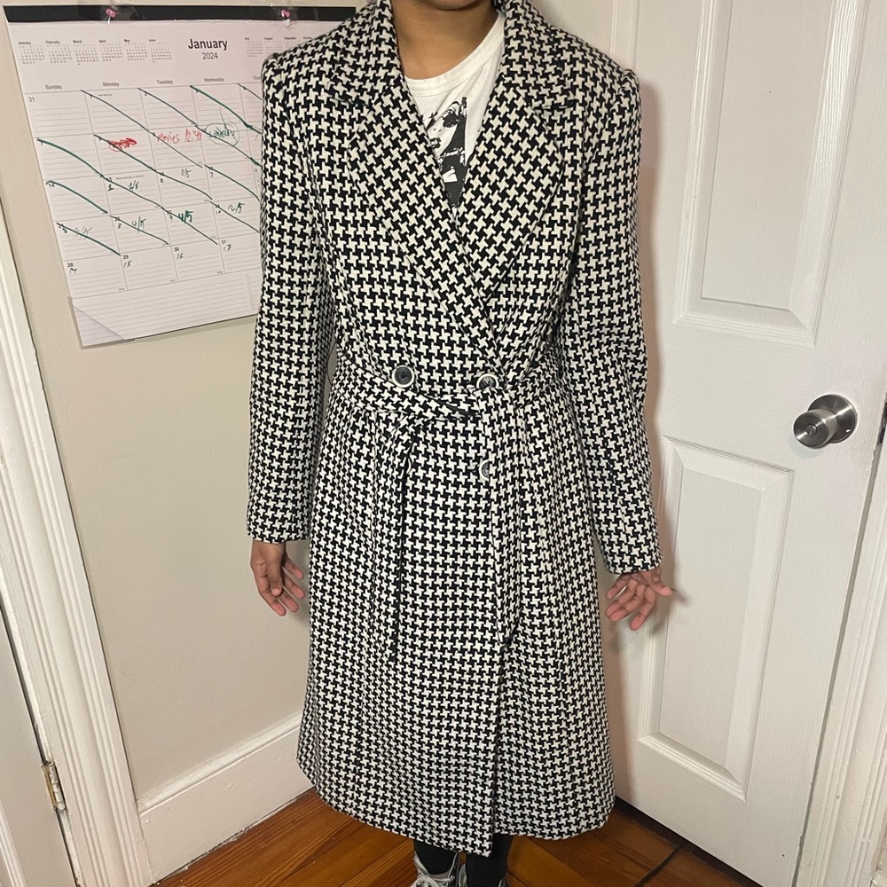 Vintage Houndstooth wool coat